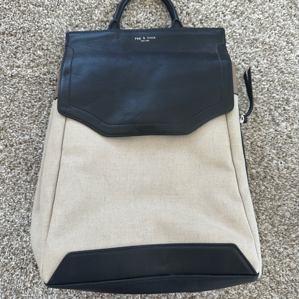 Rag & Bone Black and Tan Women's Backpack
